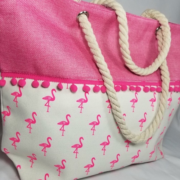 4x HP!!🎉Pink flamingo tote🎉 - Picture 3 of 8